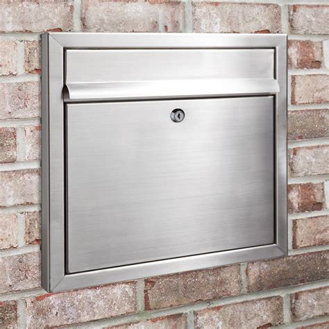 stainless steel mailbox mounted